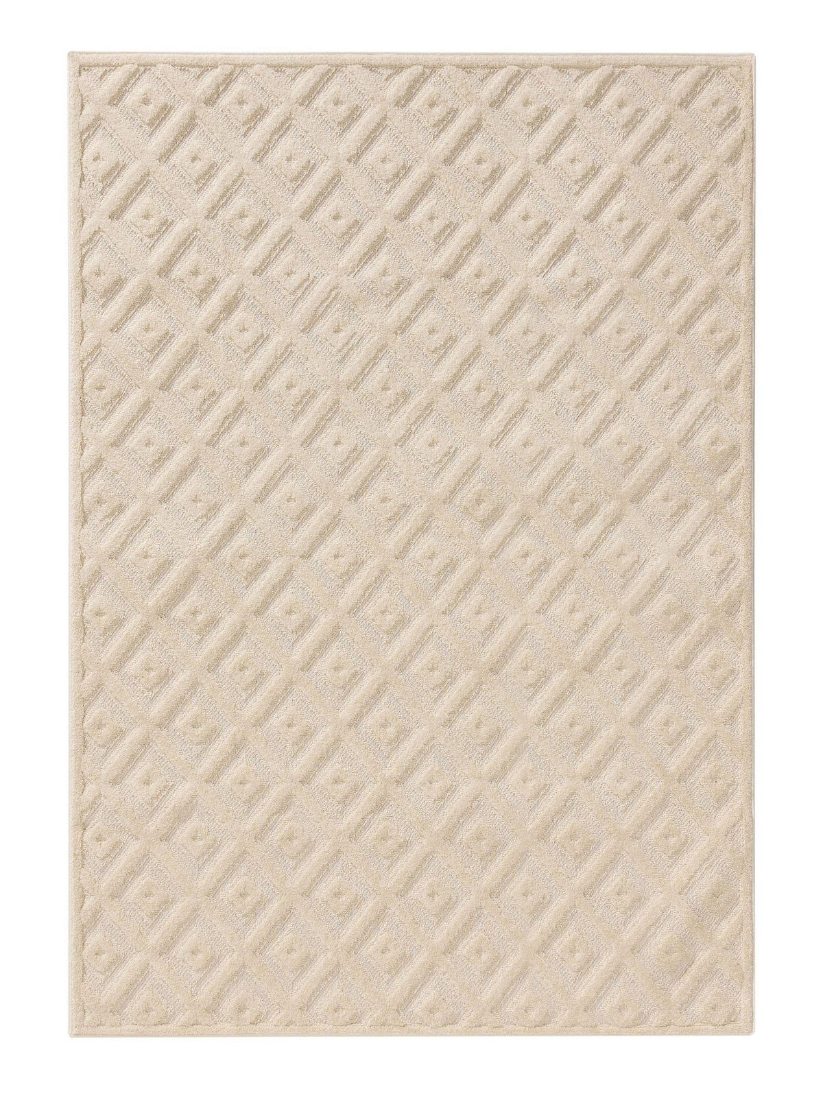 TEPPICH Leo Cream 200x290 cm - Creme, Kunststoff (200/290cm) - benuta
