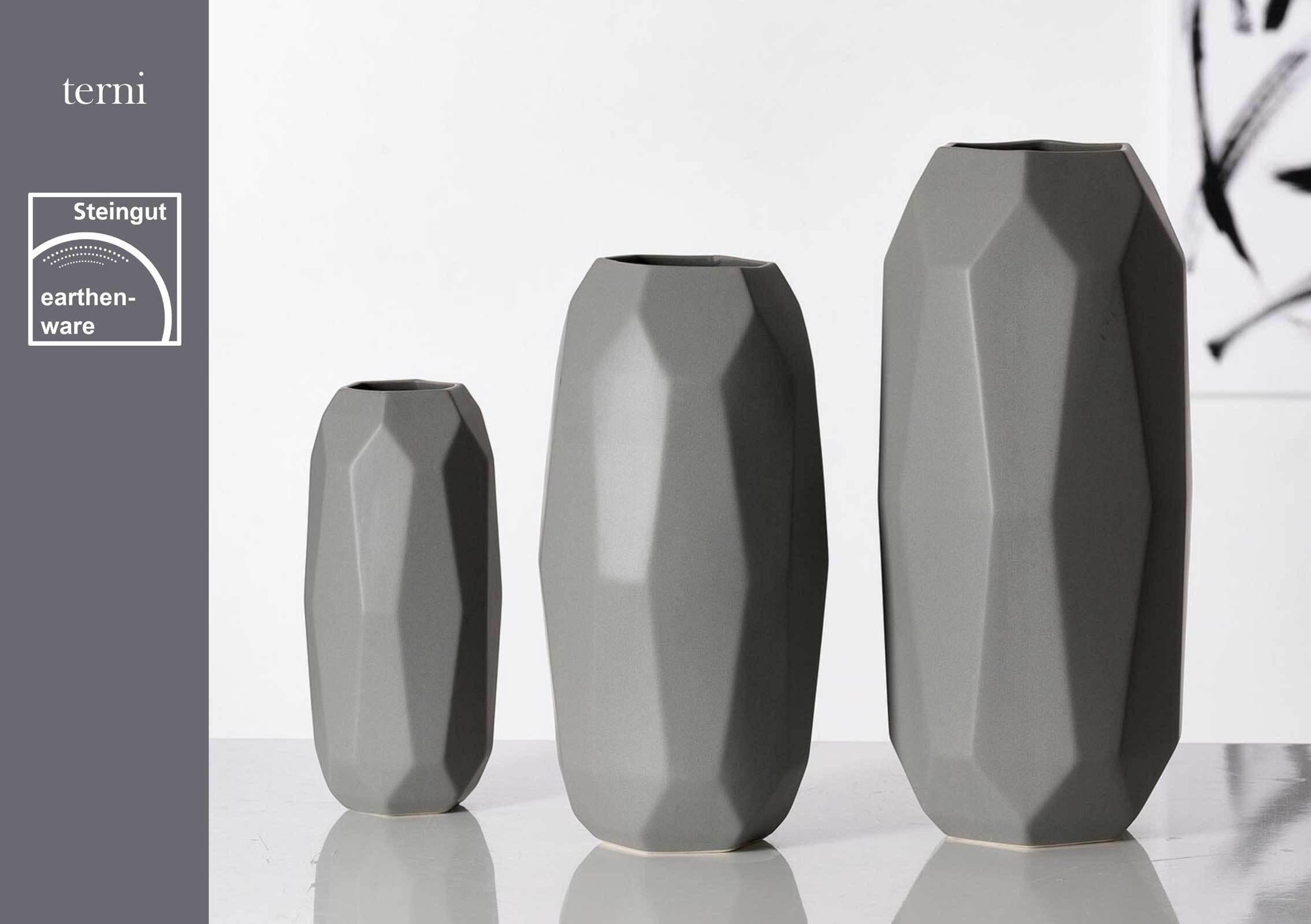 VASE Terni grau 38,5 cm - Grau, Keramik (38.5cm) - Ritzenhoff Breker