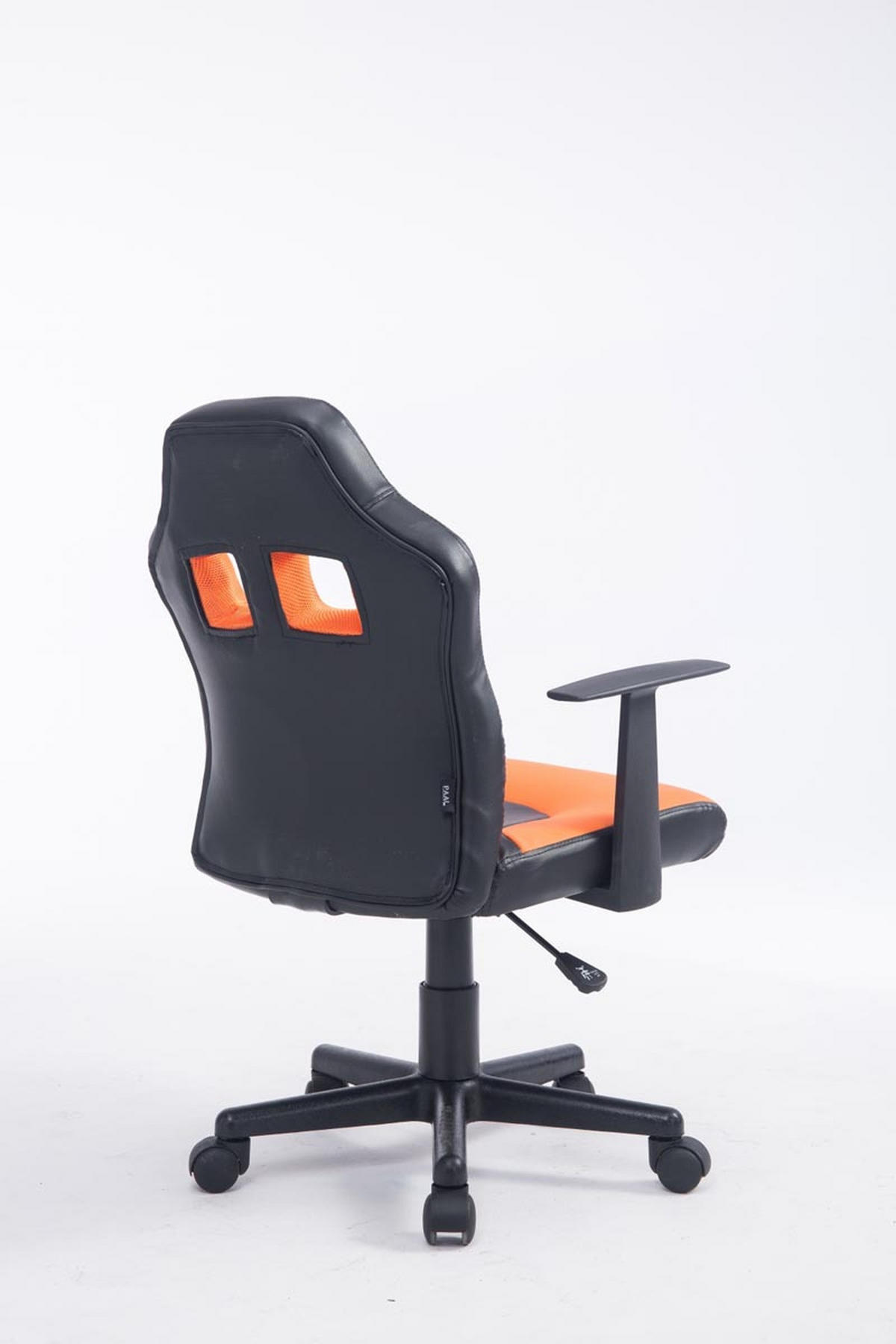BÜROSTUHL Funny, Kunstleder Schwarz/Orange - Orange, Kunststoff/Textil (56/93/59cm) - TPFLiving
