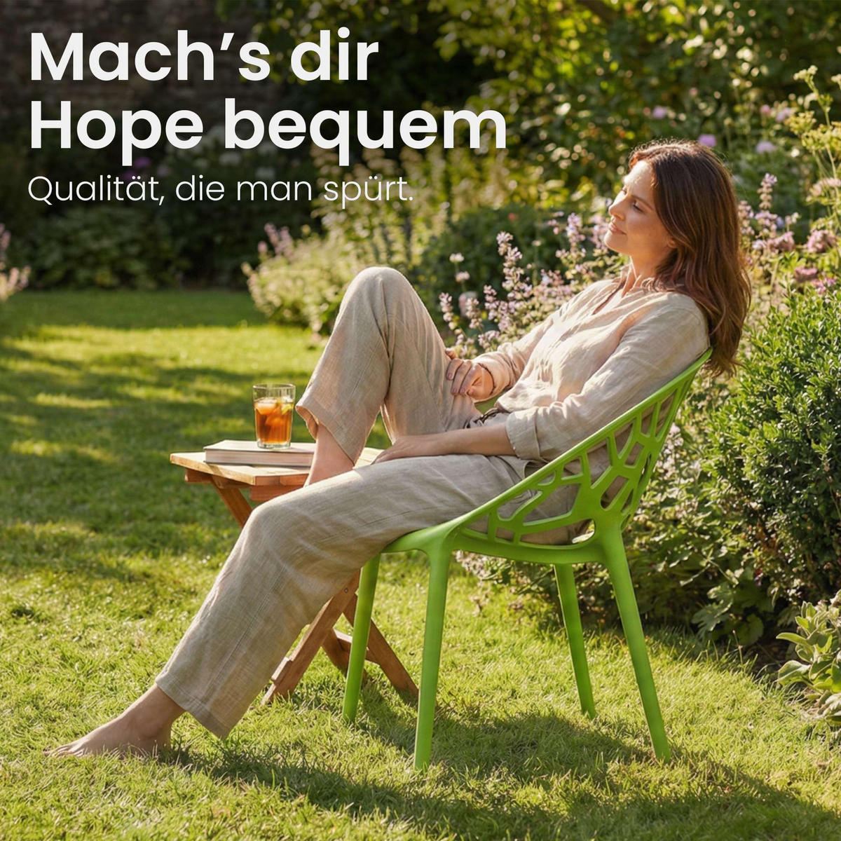GARTENSTUHL Kunststoff Grün - Grün, Kunststoff (59/80/60cm) - CLP