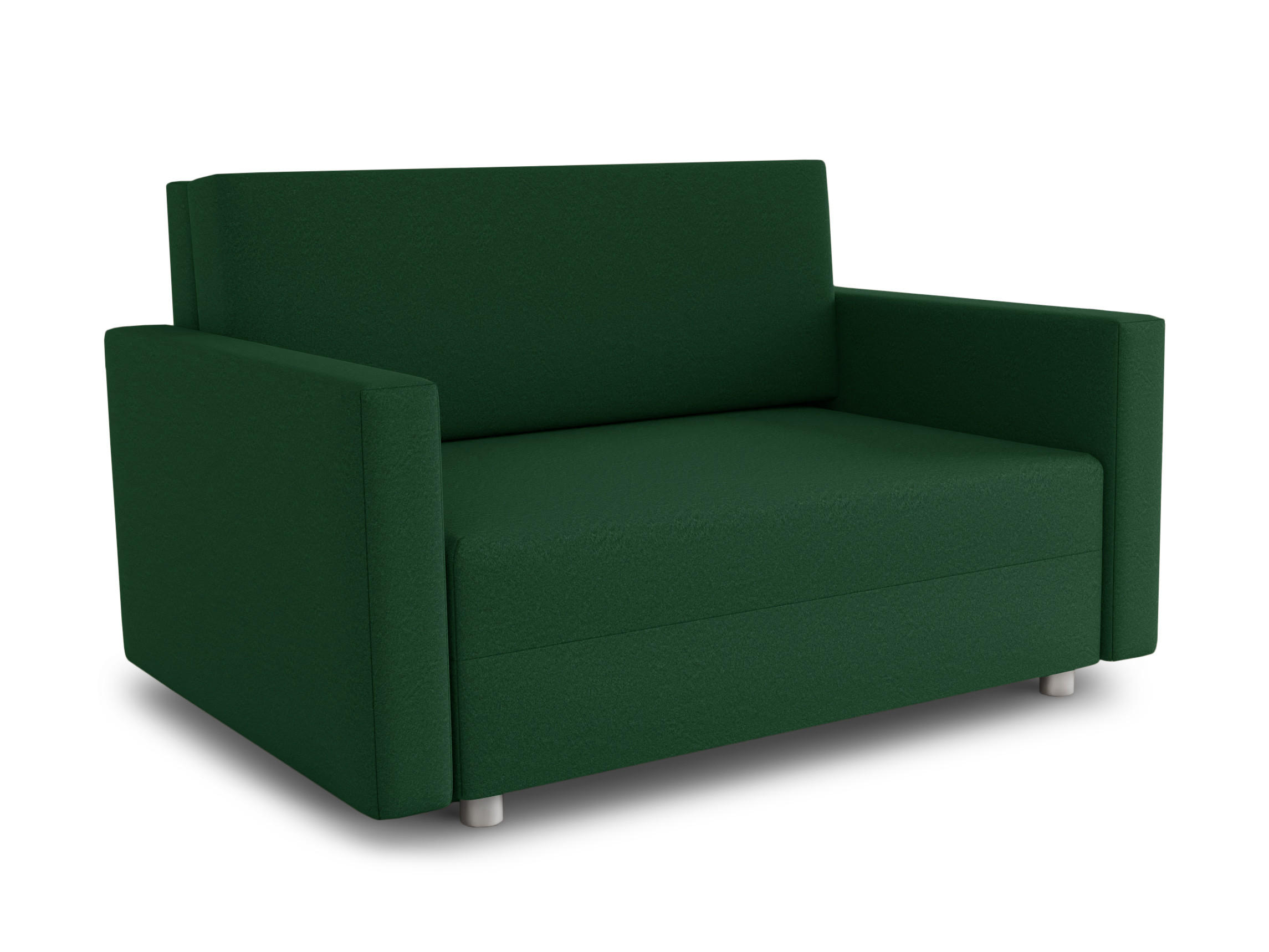 SCHLAFSOFA Pura Maxi - Silberfarben/Grün, Holz/Kunststoff (142/83/105cm)