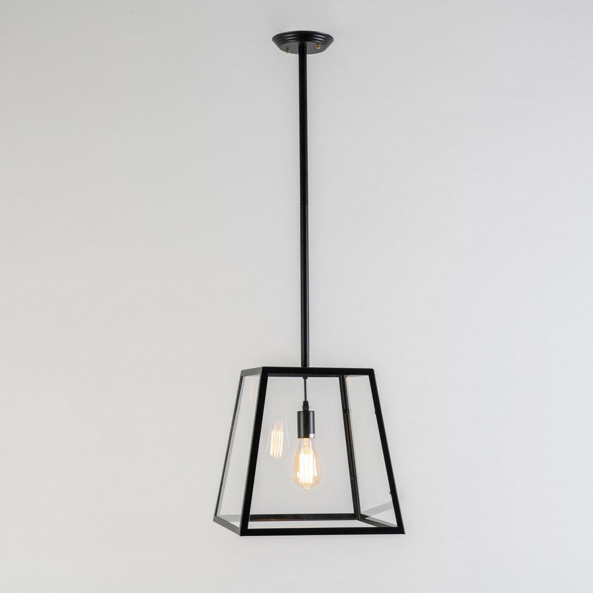 HÄNGELEUCHTE Fresy, Schwarz, 35cm - Schwarz, Glas (35/35/35cm) - KOSILUM