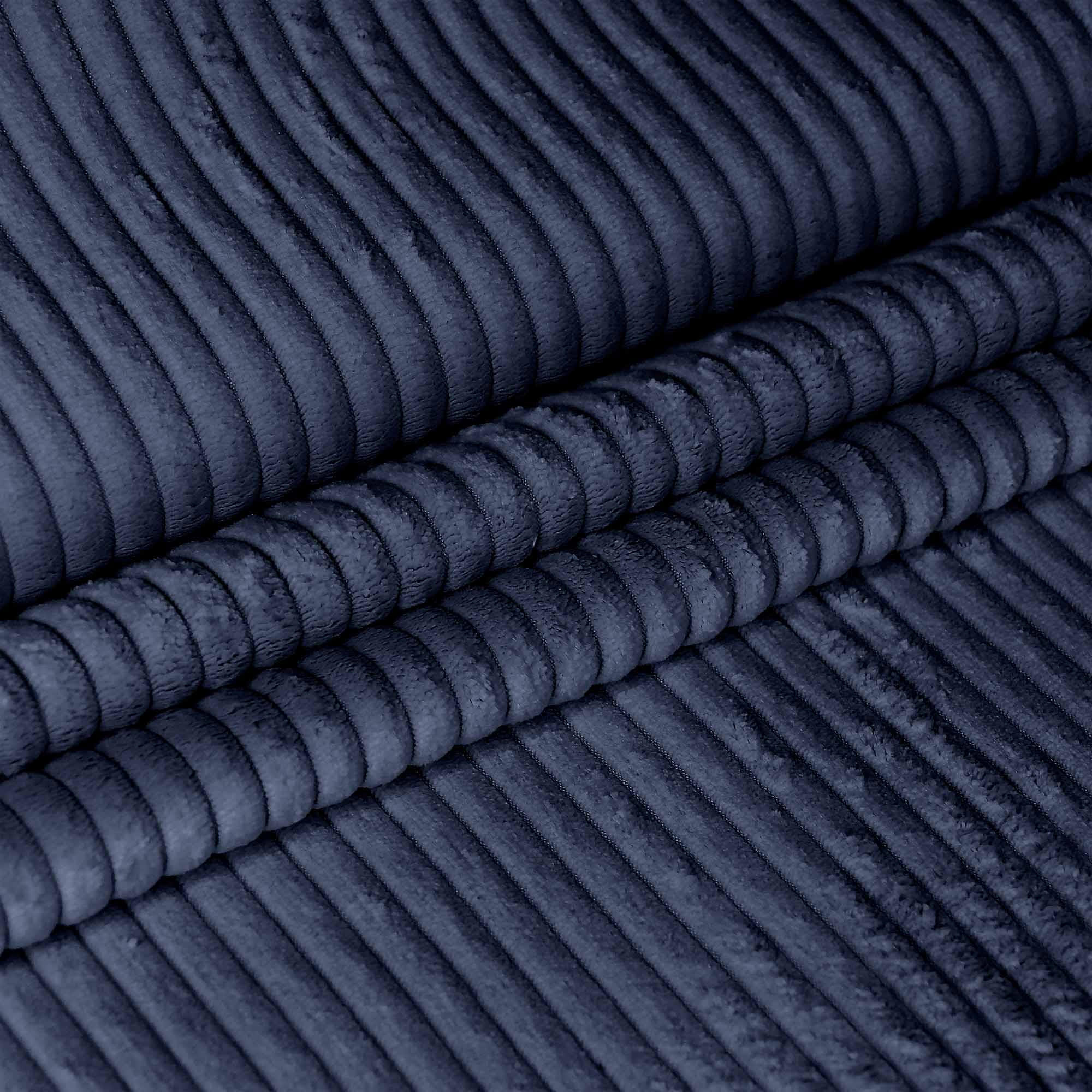 SITZSACK PARADISE MIT FUßSTÜTZE Kordsamt 2-tlg Blueberry Pie S - Dunkelblau, Textil (70/70/70cm) - Dreamroots