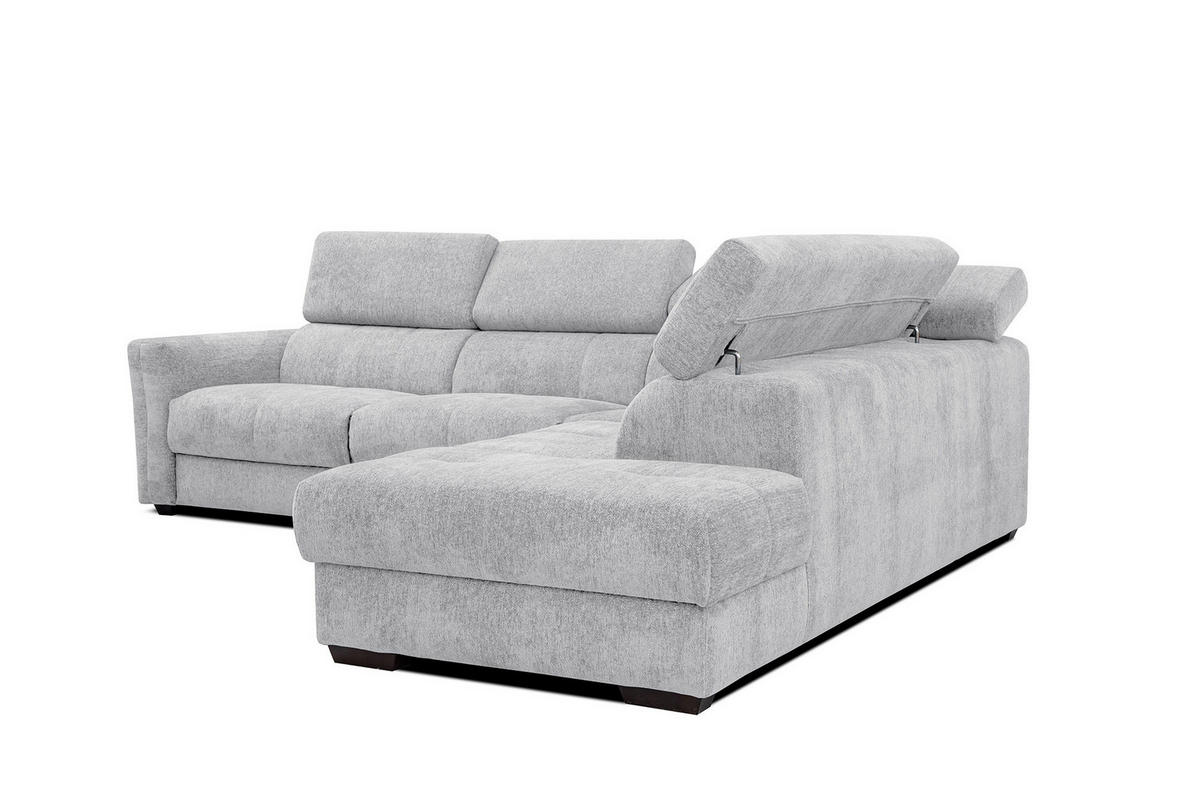 ECKSOFA CALVERA 5-Sitzer, hellgrau - Hellgrau, Holzwerkstoff/Textil (298/239cm) - Courtois Laville