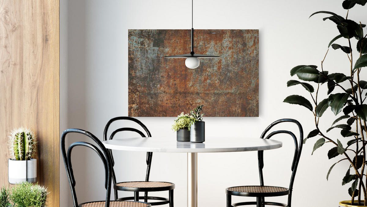 METALBOARD ROST 90x60cm + Zubehör-Set - Braun, Metall (90/60/1.8cm) - ALLboards