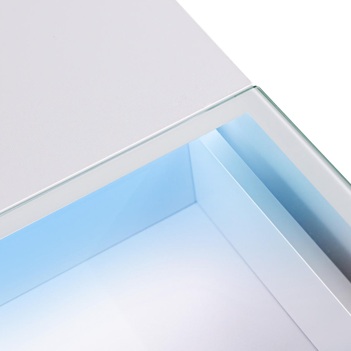 SCHMINKTISCH mit 3 Schubladen 115/55/81 CM und LED Beleuchtung Schminkspiegel Lichtleiste weiß 58/46 cm - Weiß, Holz (55/81/115cm) - VANITII