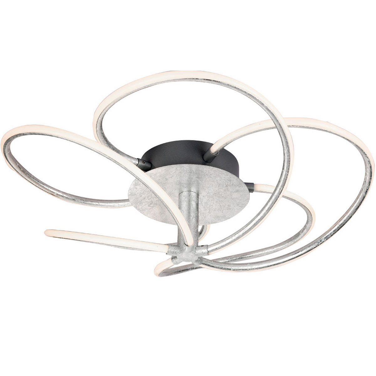 LED DECKENLEUCHTE Metall Silber - Silberfarben, Metall (56/56/15cm) - Globo Lighting