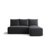 ECKSOFA mit Schlaffunktion SAVIO MINI Poso 34 Rechts - Graphitfarben, Textil (200/140cm) - Bedante
