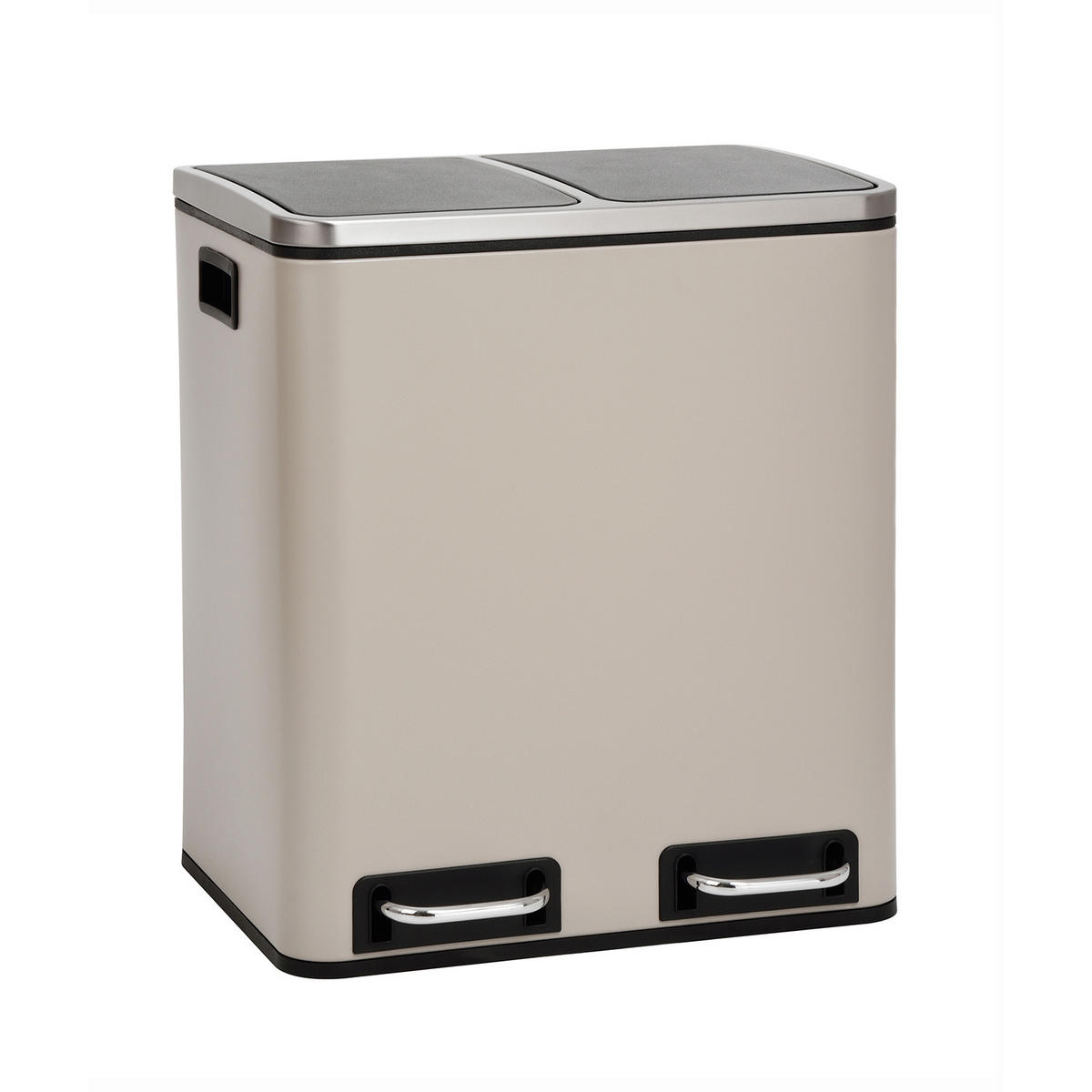 MÜLLEIMER TM2X15 - Taupe, Metall (41/47/31cm) - SVITA
