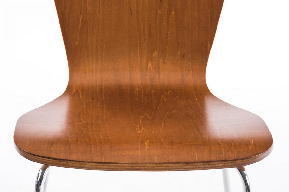 BESUCHERSTUHL Holz Braun - Braun, Holz/Metall (43/84/50cm) - CLP