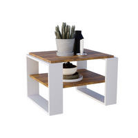 COUCHTISCH Holzwerkstoff rechteckig stabil Nussbaumfarben 44/54/63cm - Nussbaumfarben/Weiß, Holzwerkstoff (54/63/44cm) - CraftPAK