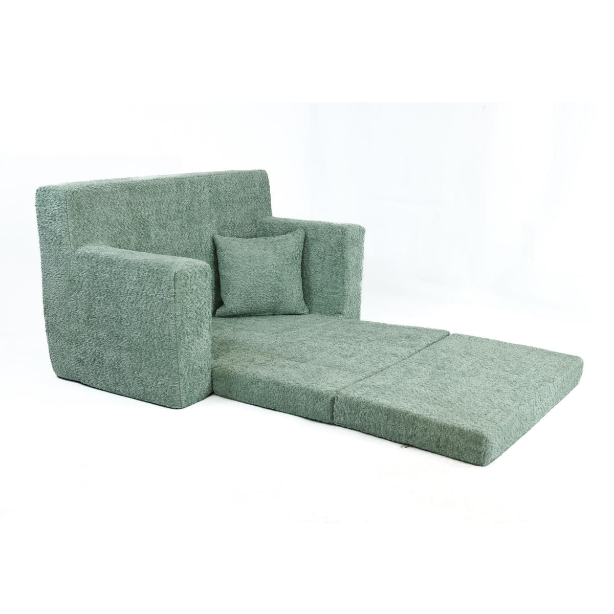 KINDERSOFA David – Stilvoller Komfort für das Kinderzimmer - In den Trendfarben - Hellgrün, Textil (83/47/43cm) - Fortisline