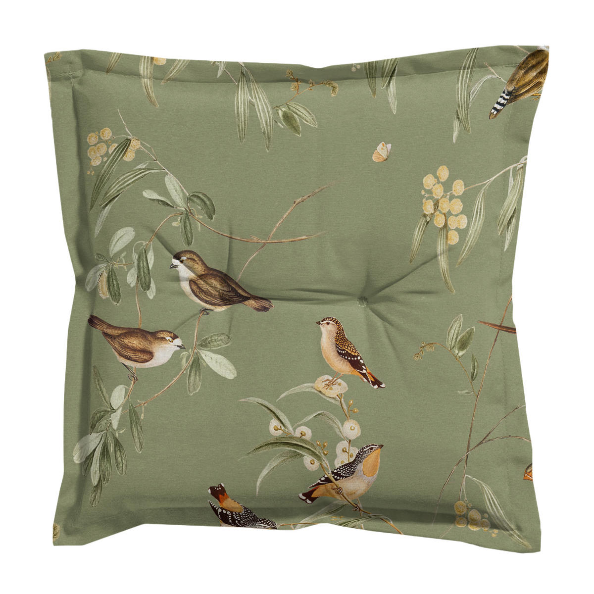 SITZKISSEN Aria - Grün - 50/50/7 cm - 4er-Set - Grün, Textil (50/7/50cm) - Madison