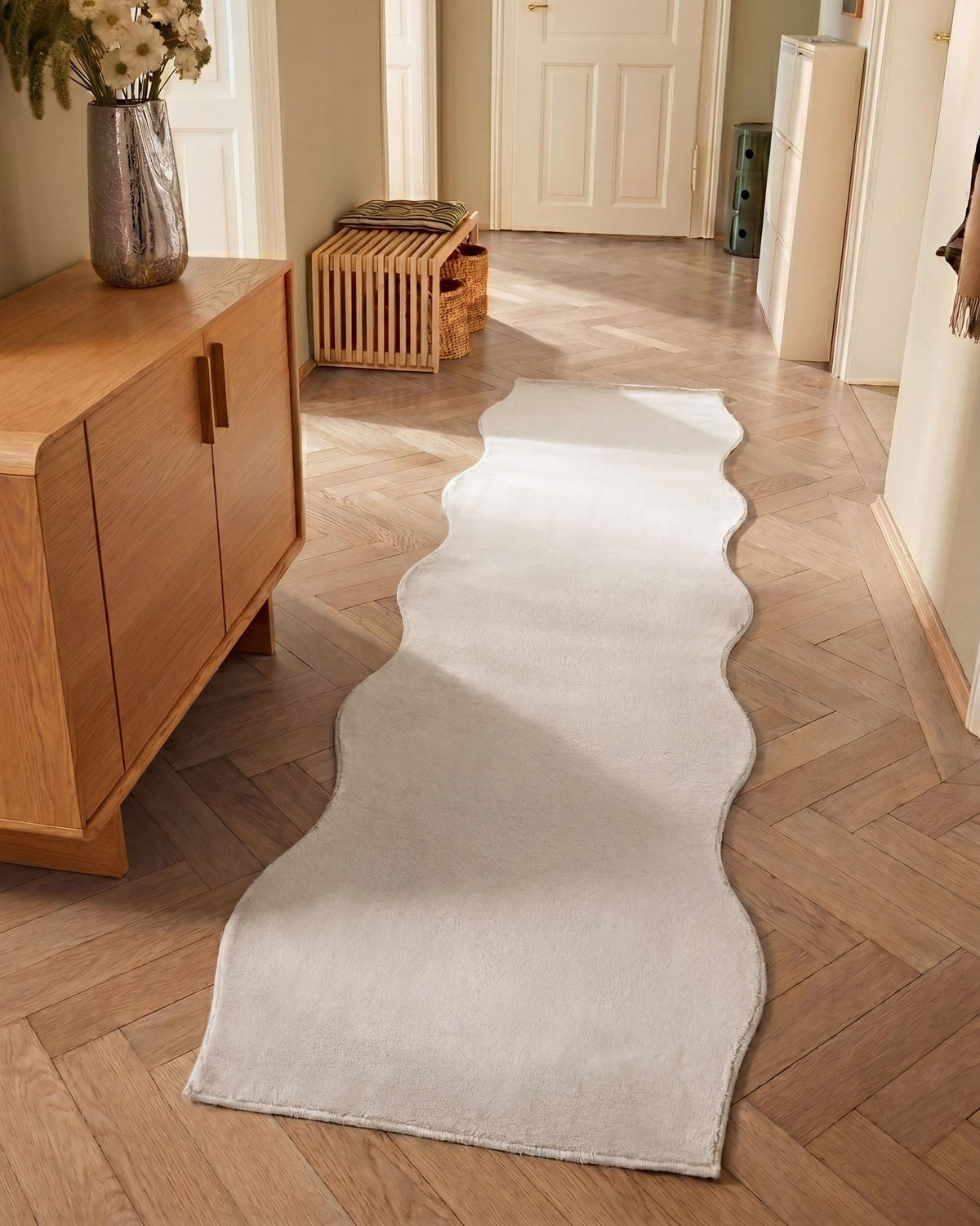 KOBEREC Světle béžový 80/300 cm Dawa - béžová, plast (80/300cm) - Beliani