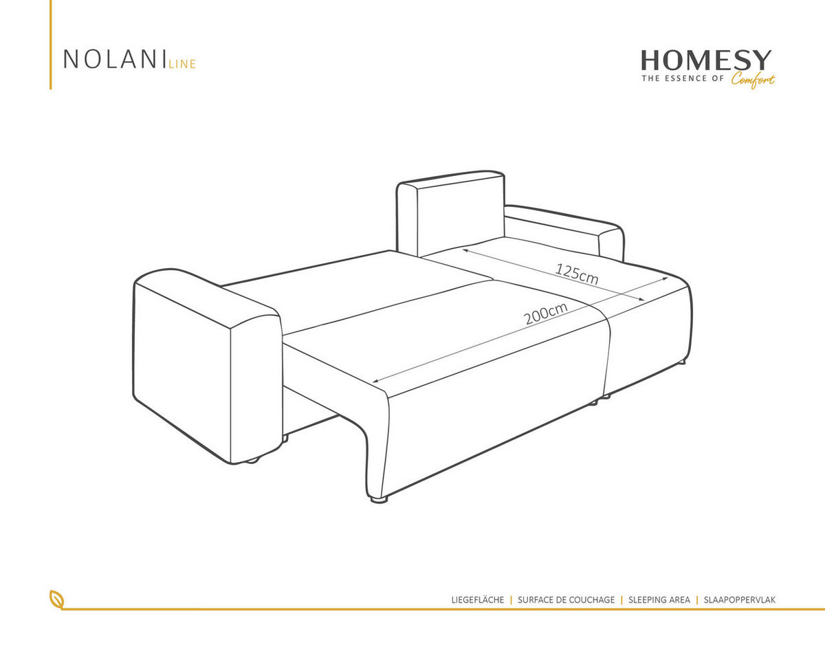 ECKSOFA Nolani mit Schlaffunktion & Bettkasten – Modern & Bequem - Türkis, Kunststoff (248/145cm) - Homesy
