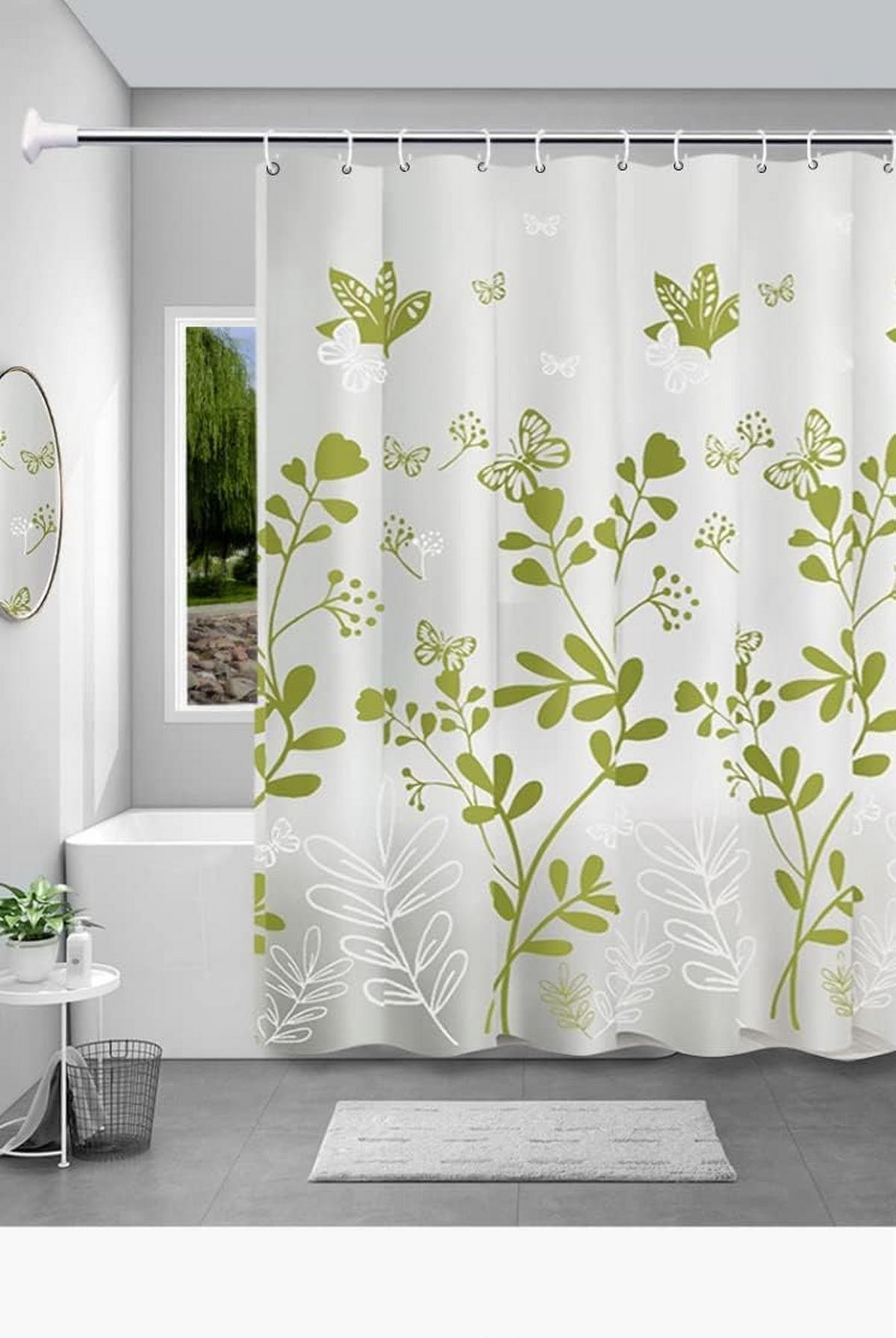 DUSCHVORHANG – 180 x 200 cm – inklusive Haken - Multicolor, Kunststoff (180/200cm)