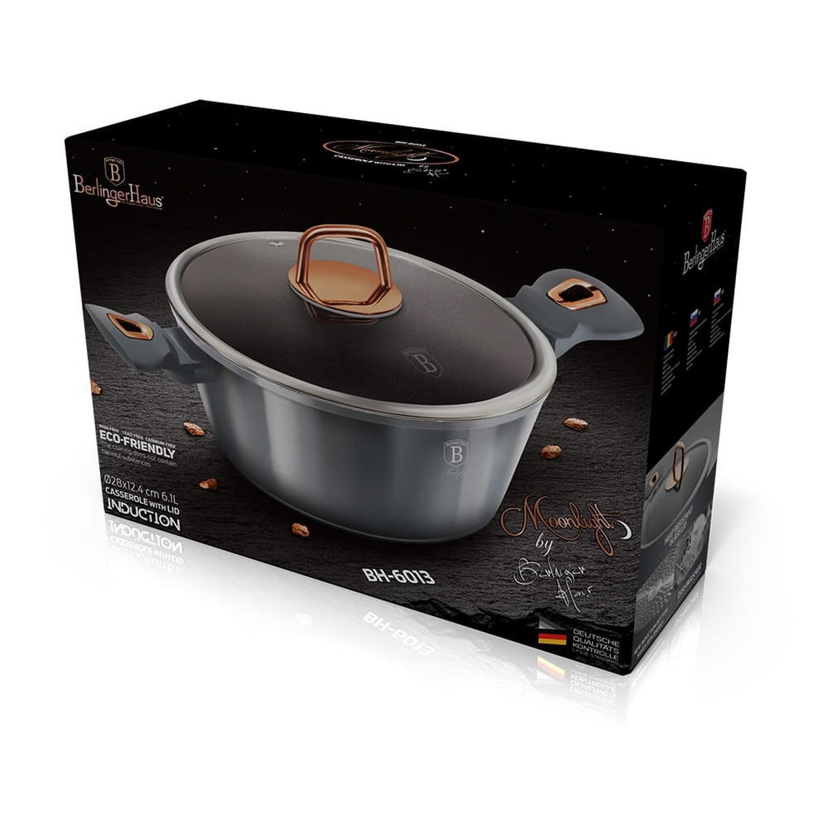 TOPF Grau 28/28/12.4 cm BH6013 - Grau, Metall (28cm) - Berlinger Haus