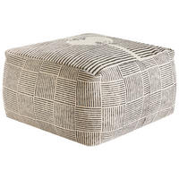 POUF Grau Lutz - Braun/Grau, Naturmaterialen (45/25/45cm) - Beliani