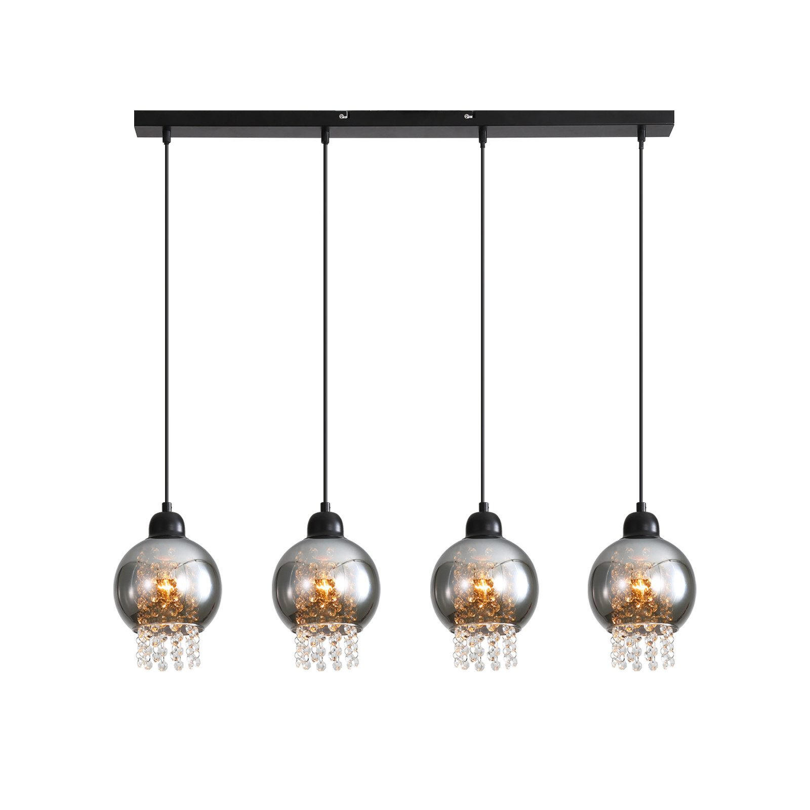 HÄNGELEUCHTE Vexf 86/15/175 cm - Schwarz, Metall (175/86/15cm) - ZMH