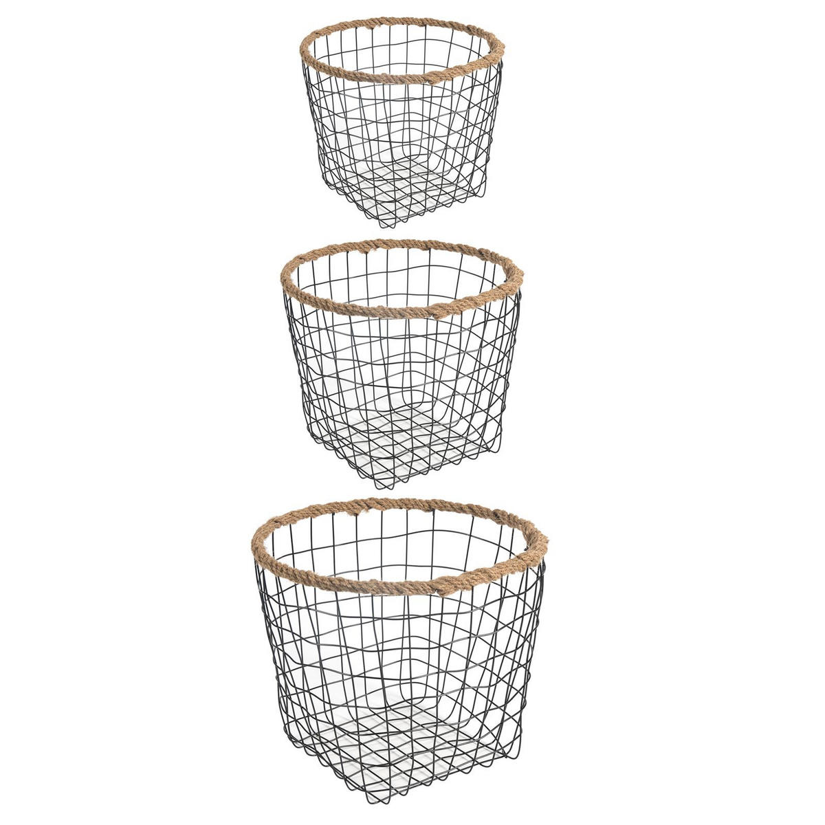 METALLKÖRBE SINO - Naturfarben, Metall (38/31/38cm) - IDIMEX