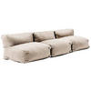GARTENSOFA mit 3 Sitzplätzen, Sandfarbe - Beige, Textil - Oviala
