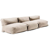 GARTENSOFA mit 3 Sitzplätzen, Sandfarbe - Beige, Textil - Oviala