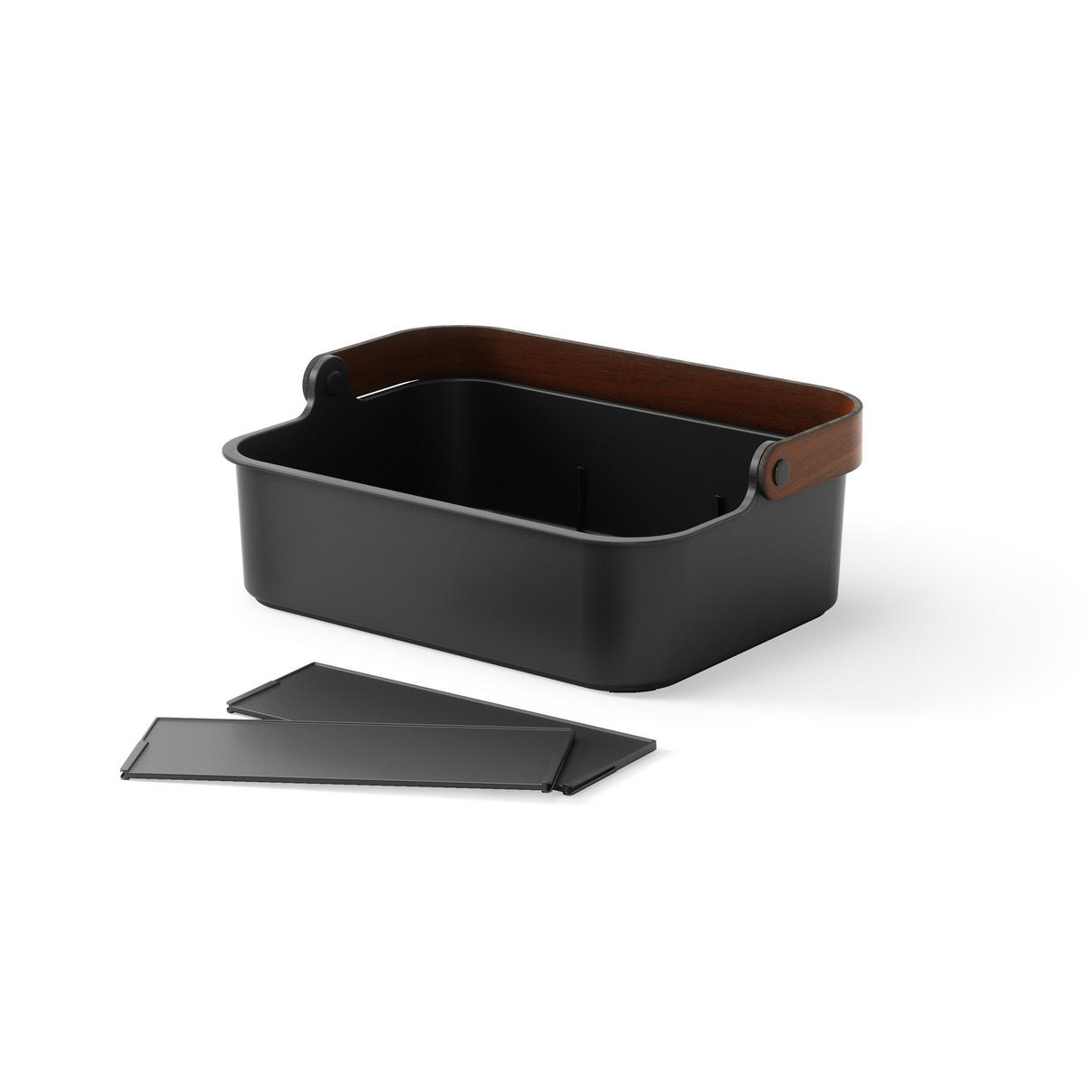 KOSMETIK-ORGANIZER Bellwood, Schwarz / Walnuss - Schwarz, Kunststoff (27/25/37cm) - Umbra