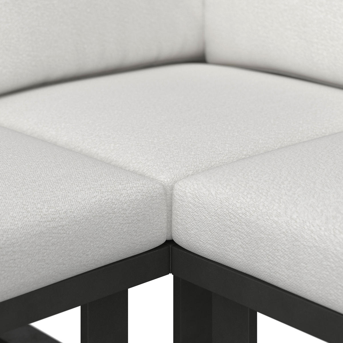 DINING-LOUNGESET Gianna Holz Outdoorstoff/Metall +Abdeckung - Creme, Holz - Bessagi Garden
