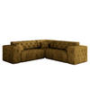 CORNER LUX, Gesteppt, Stoff Whisper, Golden - Goldfarben, Holz/Textil (246/246cm) - Kaiser Möbel