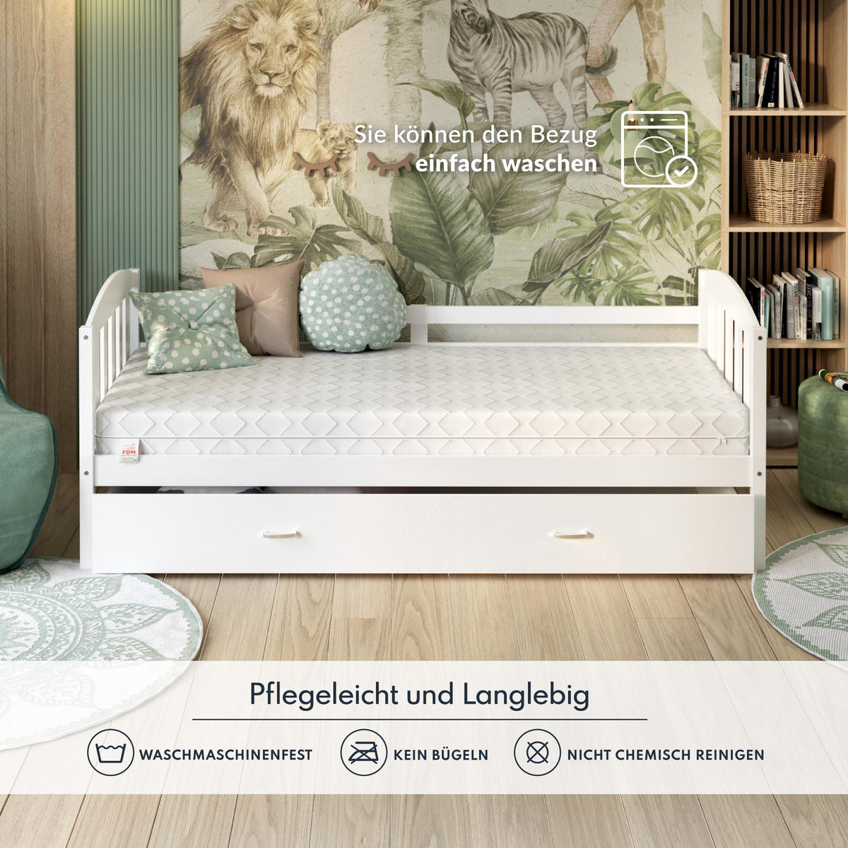 KALTSCHAUMMATRATZE Bianca - Weiß, Textil (90/200cm) - FDM