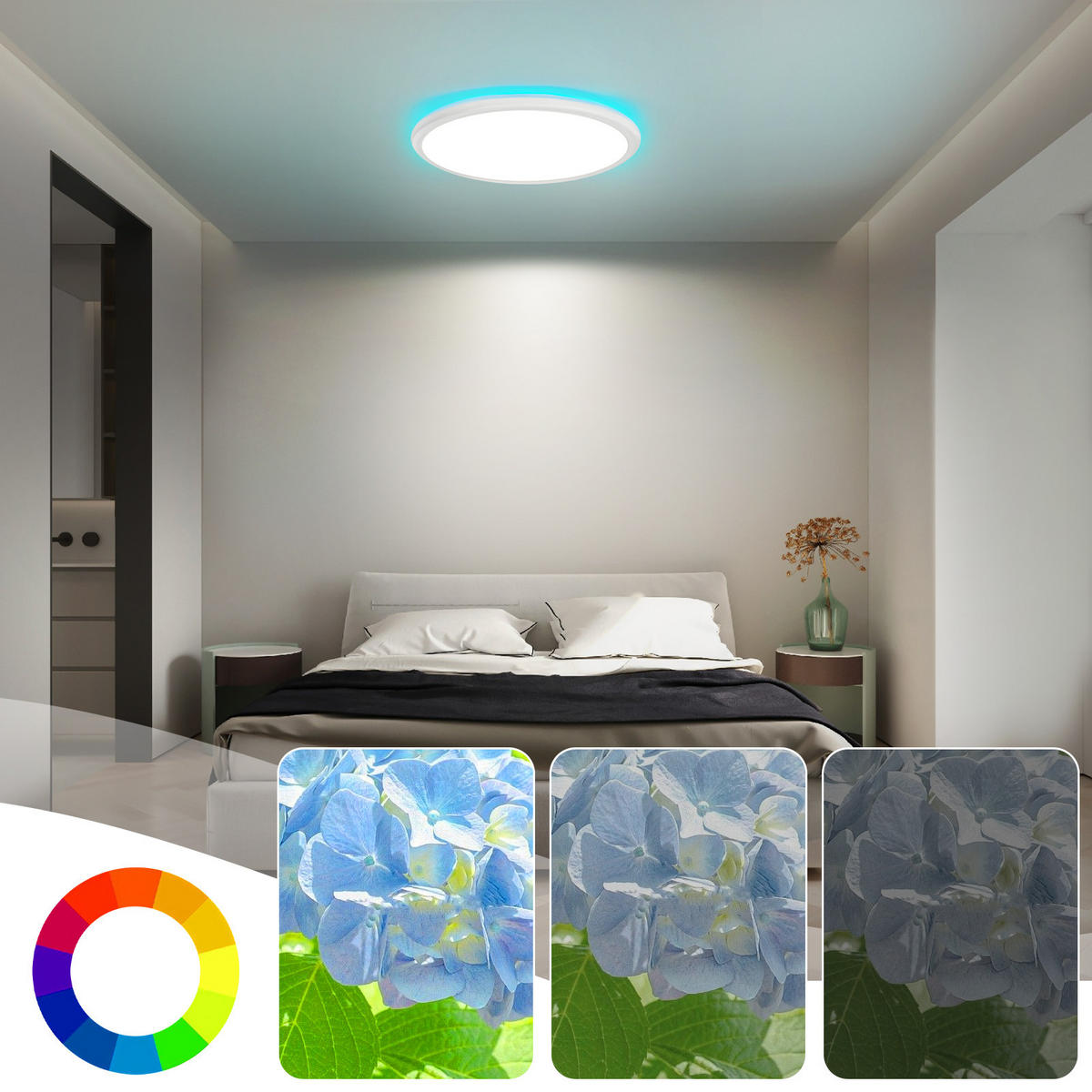 LED-DECKENLEUCHTE Xandor 30/30/2.7 cm - Weiß, Metall (30/30/2.7cm) - ZMH