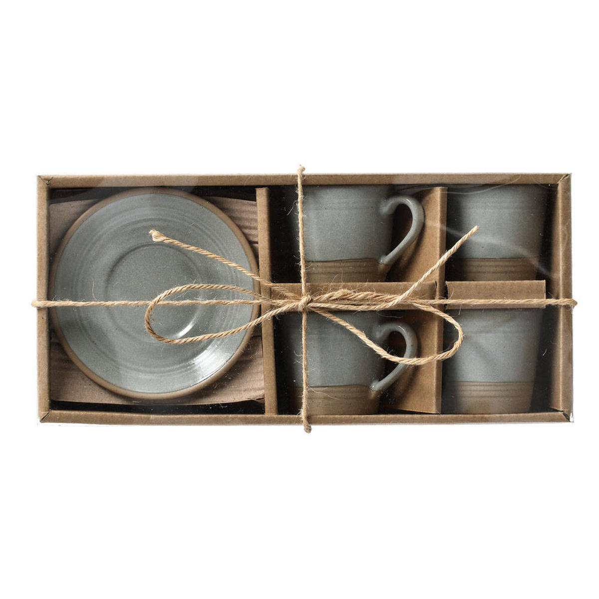 ESPRESSOTASSEN 60 ml 8-teilig - Grau, Keramik (60L)