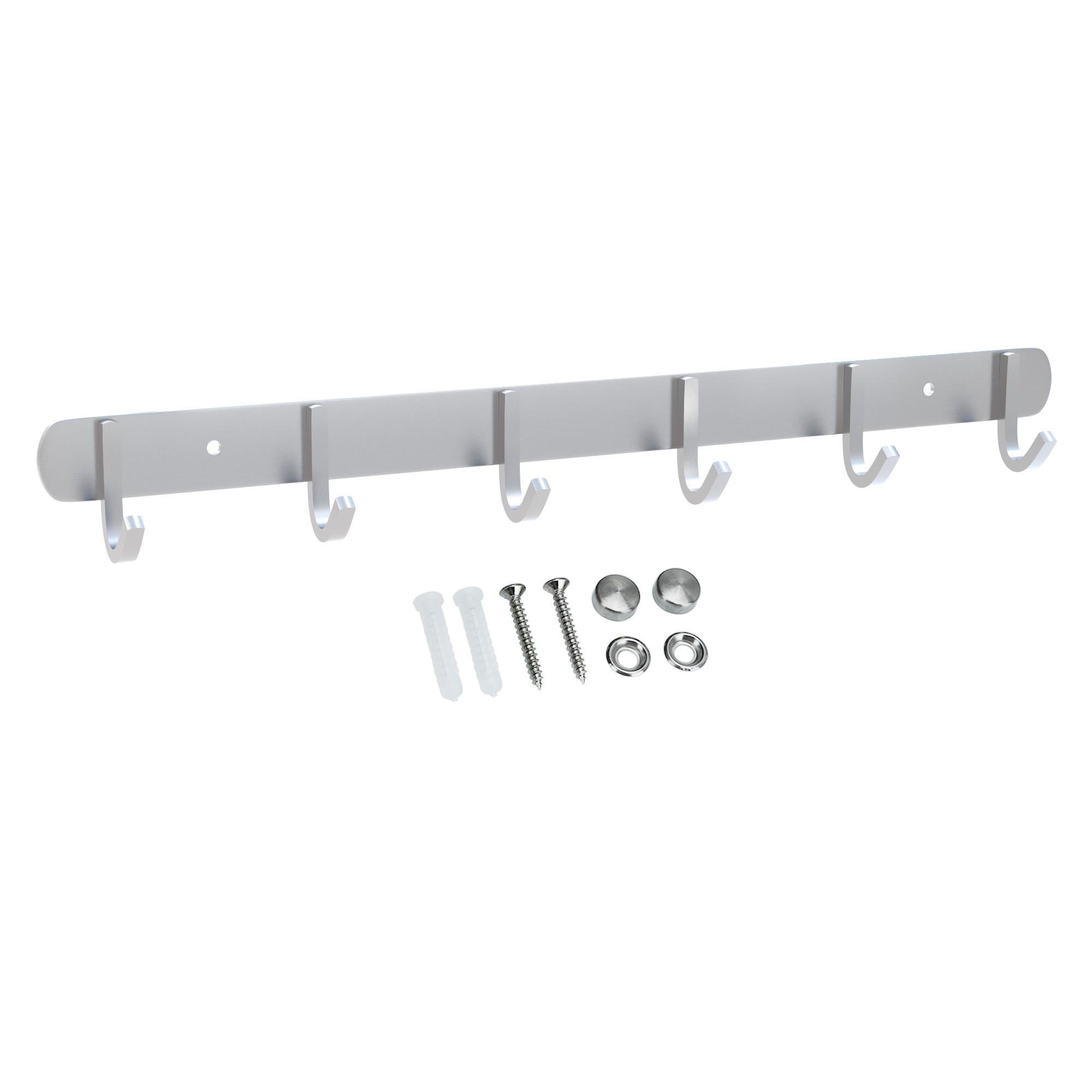 Intirilife Hakenleiste Silber 4.7x4.7x46 cm