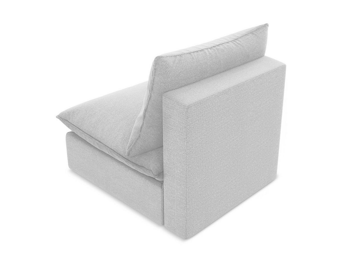 SOFAELEMENT Bouclé Stoff Grau - Silberfarben/Schwarz, Holzwerkstoff/Kunststoff (75/77/90cm) - Makamii