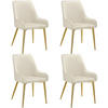 POLSTERSTUHL 4er Set Avane 52 x 61 x 89 cm beige - Beige, Textil (52/89/61cm) - tectake