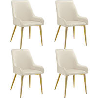 POLSTERSTUHL 4er Set Avane 52 x 61 x 89 cm beige - Beige, Textil (52/89/61cm) - tectake