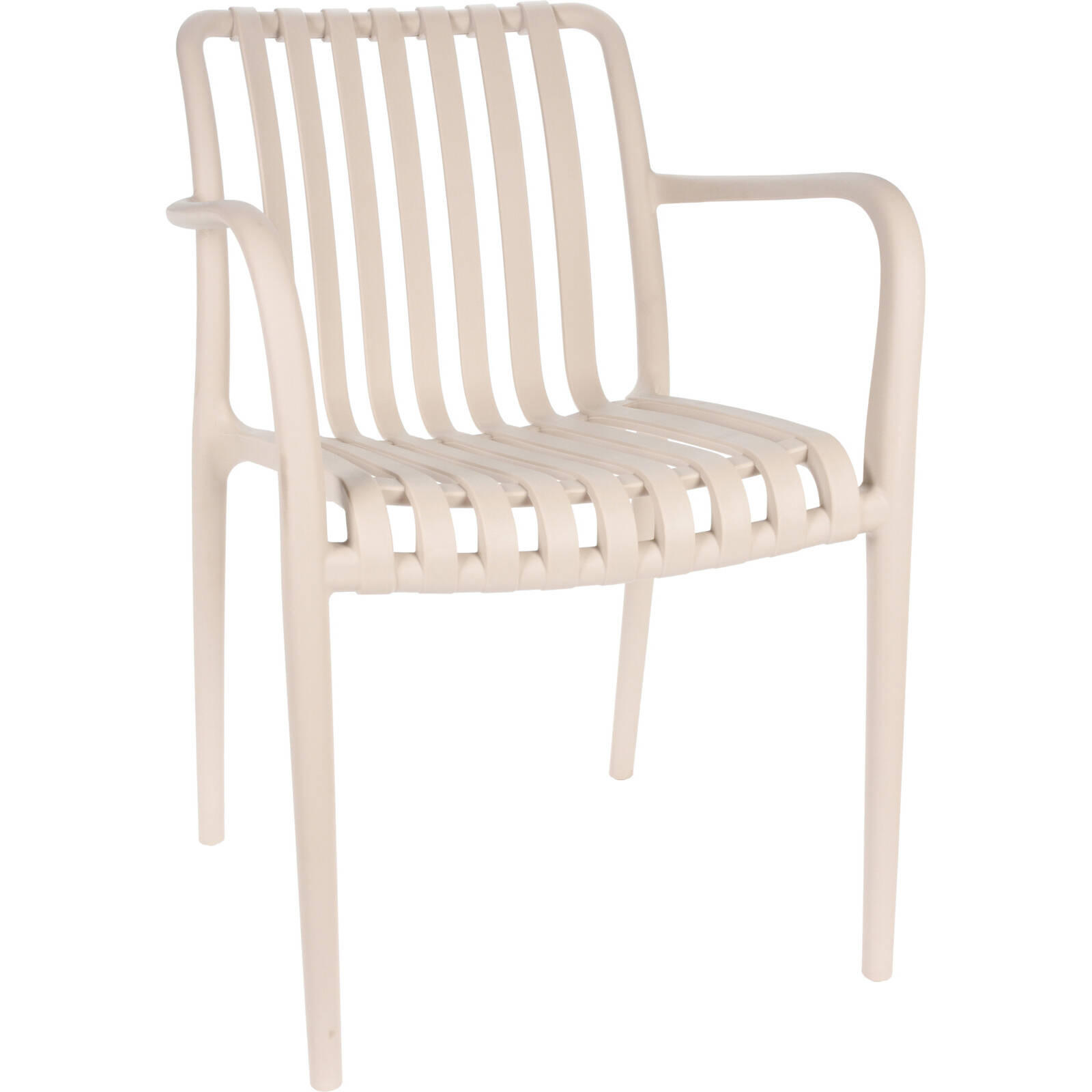 GARTENSTUHL Kunststoff 55/57/81 cm - Weiß, Kunststoff (55/81/57cm)