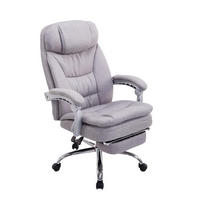 BÜROSTUHL XL Troja, Stoff Grau - Grau, Textil/Metall (67/122/67cm) - TPFLiving