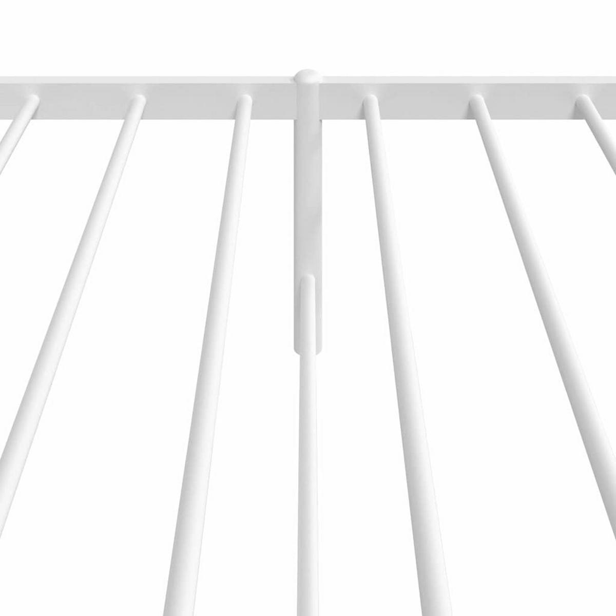 BETTGESTELL Mit Kopfteil Metall Weiss 80/200 Cm - Weiß, Metall (180/200cm) - vidaXL