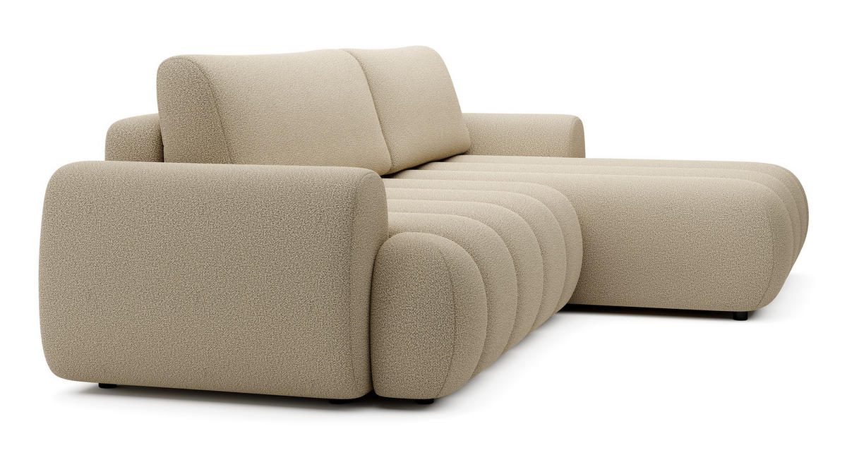 ECKSOFA mit Bettkasten Puro 270 cm, Rechts, Beige - Beige, Holz (168/272cm) - Emporius