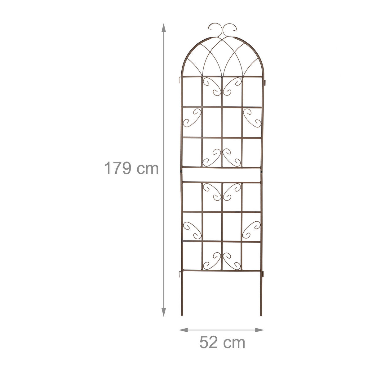 2XRANKGITTER - Braun, Metall (52/179/2cm) - Relaxdays