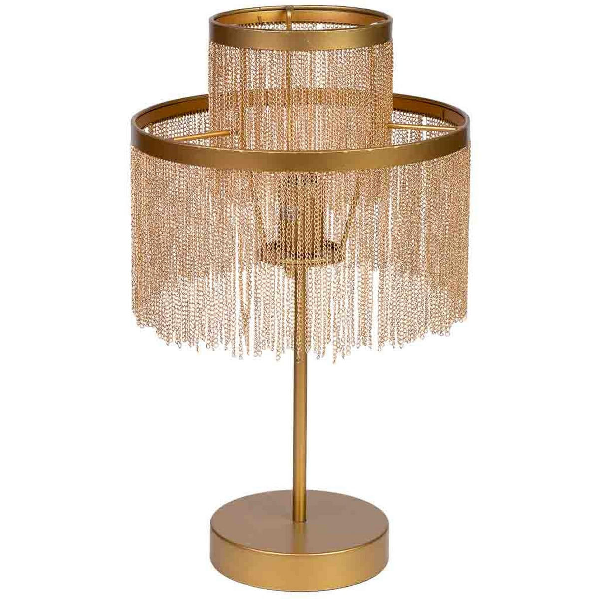 LAMPE aus Metall, golden, 30x35cm - Goldfarben, Metall (30/30/35cm) - Wanderlust