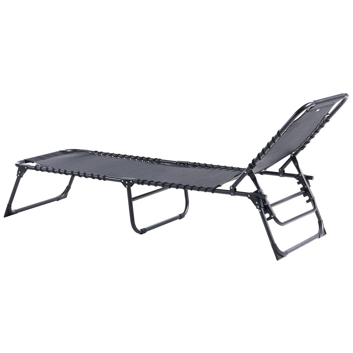 SONNENLIEGE Schwarz Ambato - Schwarz, Metall (58/30/188cm)