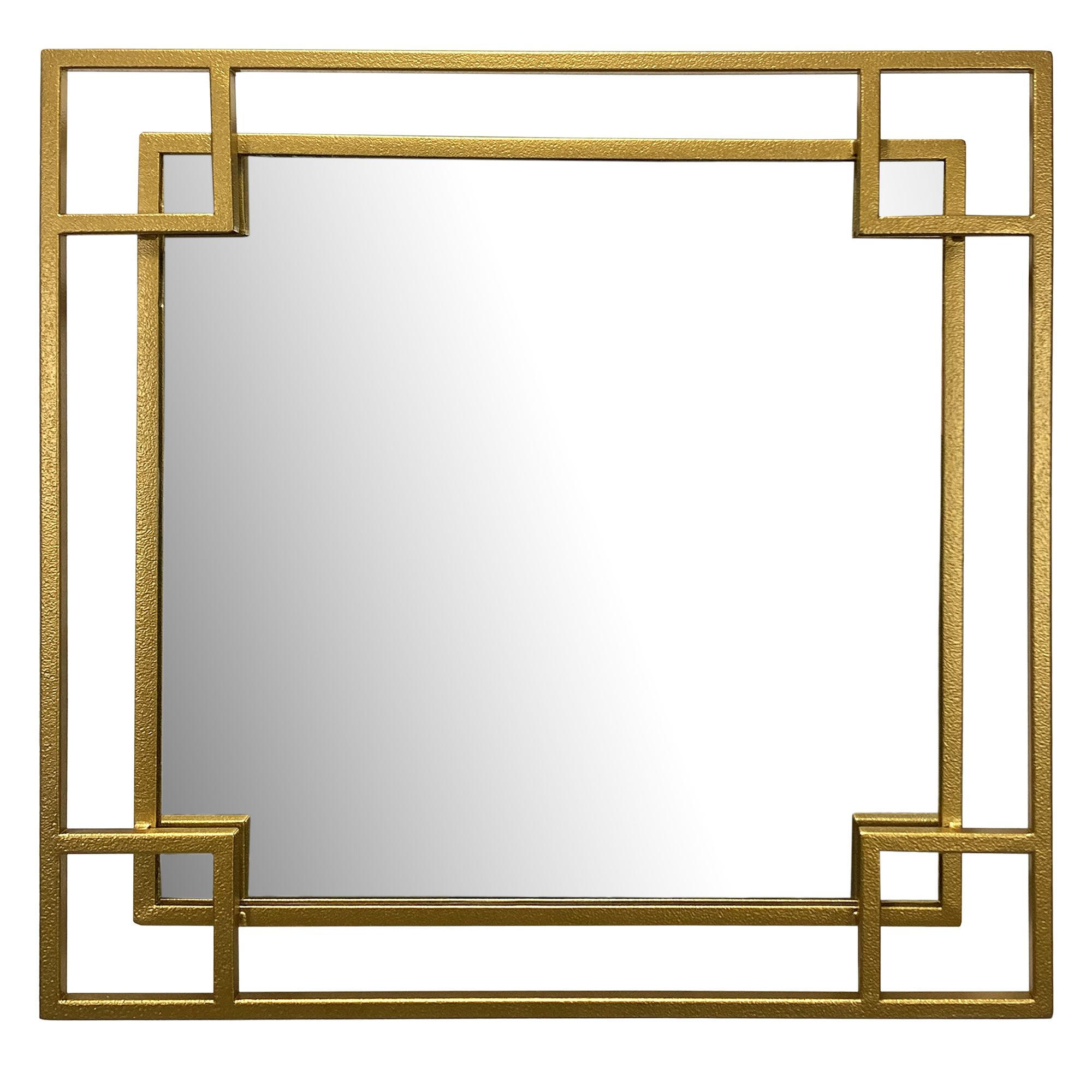 WANDSPIEGEL mit Rahmen Quadratisch Metall Eisen, Gold 60x3x60 cm - Goldfarben, Glas (60/60/3cm) - KADIMA DESIGN