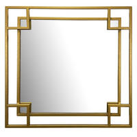 WANDSPIEGEL mit Rahmen Quadratisch Metall Eisen, Gold 60x3x60 cm - Goldfarben, Glas (60/60/3cm) - KADIMA DESIGN