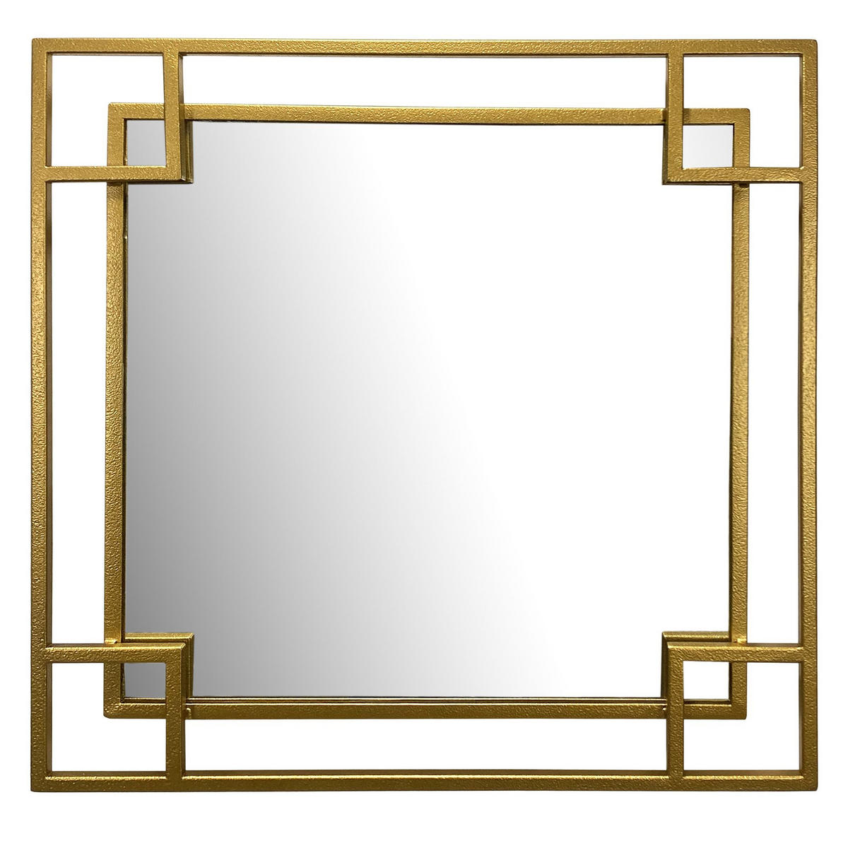 WANDSPIEGEL mit Rahmen Quadratisch Metall Eisen, Gold 60x3x60 cm - Goldfarben, Glas (60/60/3cm) - KADIMA DESIGN