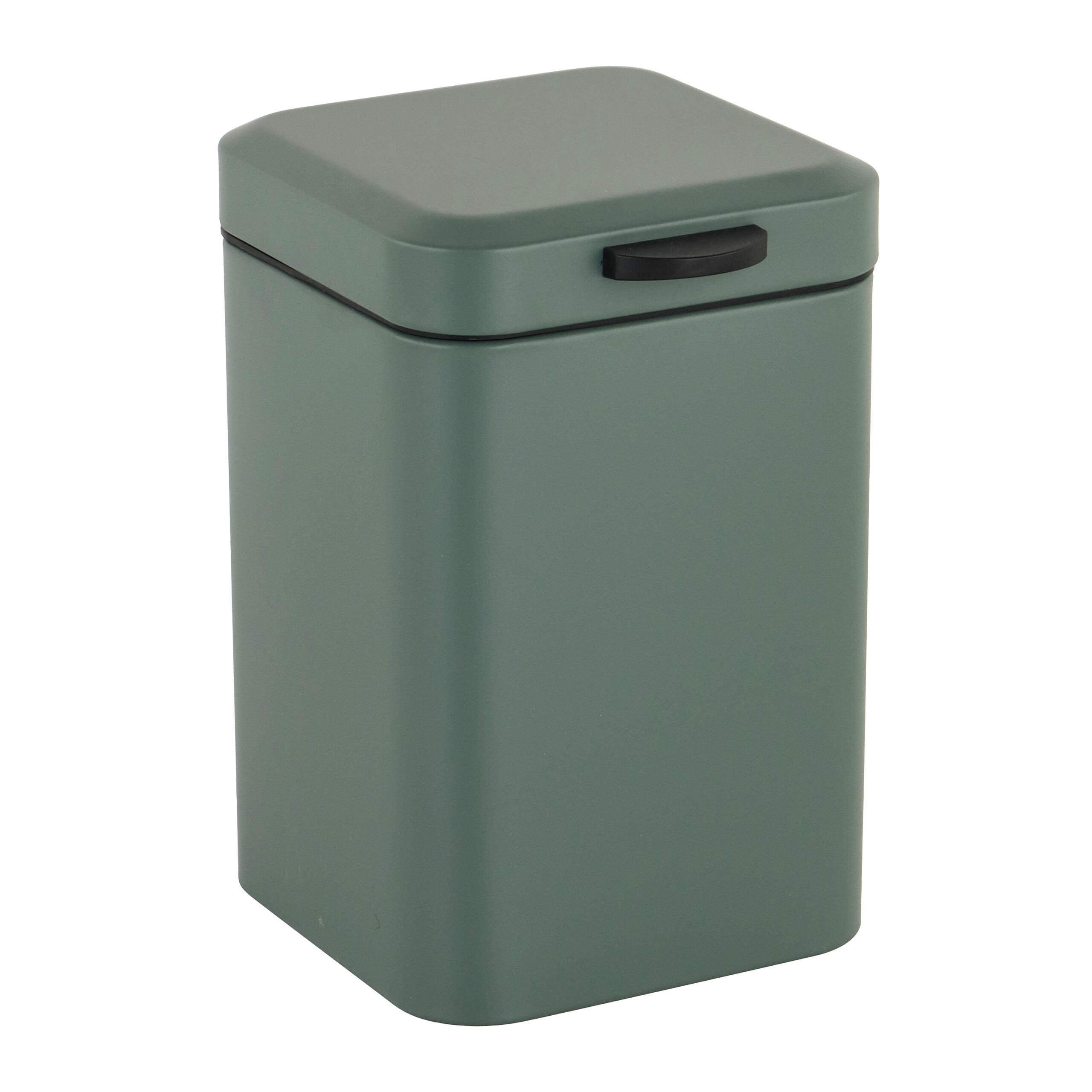KOSMETIKEIMER - Dunkelgrün, Kunststoff/Metall (16/24/22cm) - Relaxdays