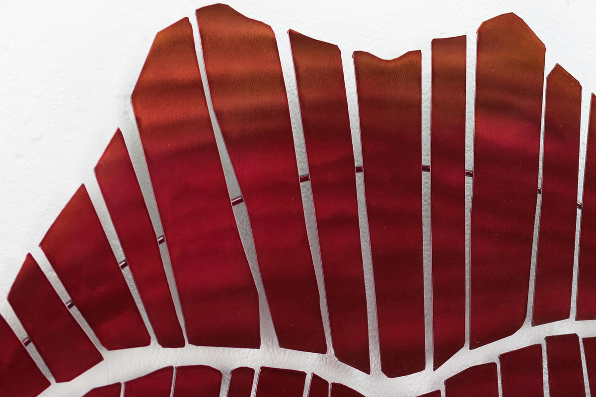 WANDDEKO Rot 100/56 cm - Rot/Weiß, Metall (3.21/56/3cm) - KUNSTLOFT