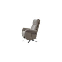 RELAXSESSEL NAMA Taupe Webstoff - Taupe/Schwarz, Textil/Metall (78/111/86cm) - KAWOLA