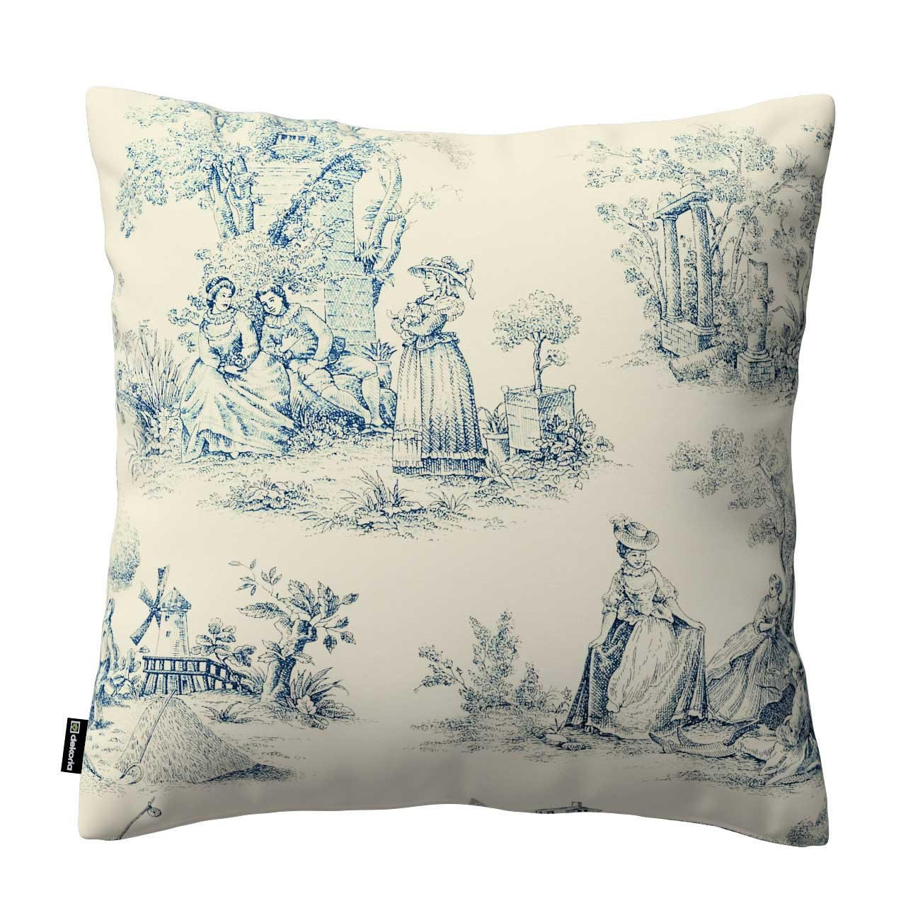 KISSENHÜLLE Avinon blau, 43x43 cm - Blau, Textil (43/43cm) - Dekoria